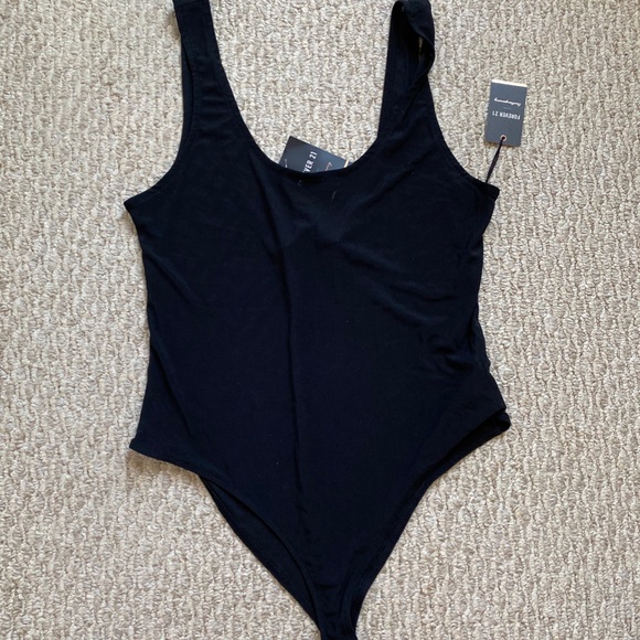 FOREVER 21 BLACK MESH SHEER BODYSUIT NEW XL with tags - Picture 3 of 4